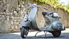 Vespa with authentic background