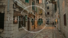Alley in the old city of Kotor (Montenegro)