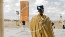 Man at Mausoleum of Mohammed V (Rabat, Morocco)