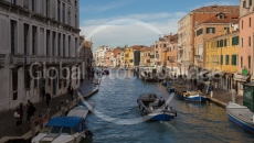 Venice in December (boats on the canal)